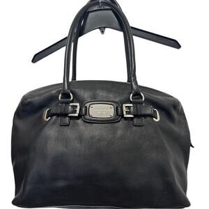 Michael Kors Large Weekender Tote Bag Black Pebbled Leather